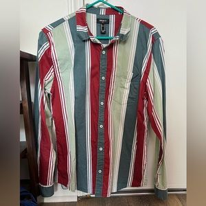 Forever 21 medium striped button down shirt